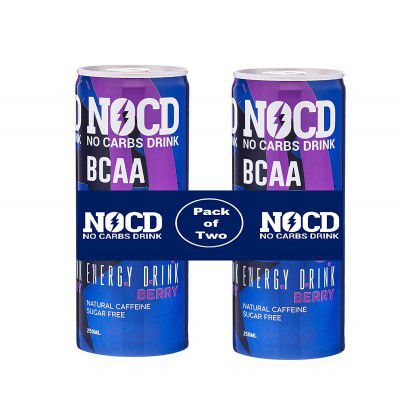 NOCD, Energy Drink Flavour Two Bottle, 250 ml, Berry (Pack of 2)