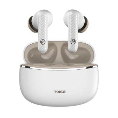 Noise Aura Buds in-Ear Truly Wireless Earbuds with 60H of Playtime, Quad Mic with ENC, Dual Device Pairing, Instacharge(10 min=150 min),12mm Polymer Composite Driver,BT v5.3(Aura White)