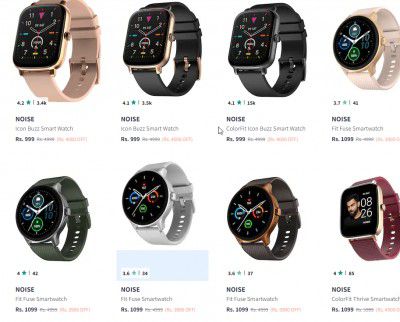 Noise Smartwatches Up to 80% off starting @ ₹899