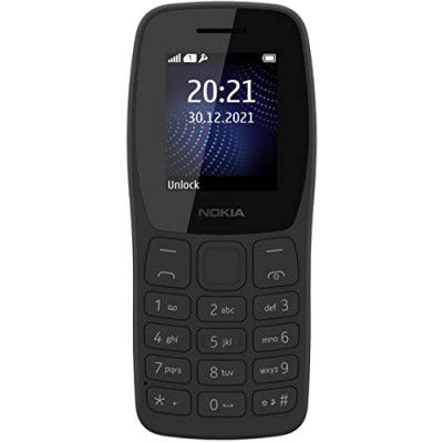 Nokia 105 Classic | Single SIM Keypad Phone with Built-in UPI Payments, Long-Lasting Battery, Wireless FM Radio, No Charger in-Box | Charcoal