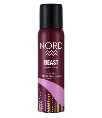 NORD Deodorant Body Spray For Men - Beast 120 ml (Pack of 1)