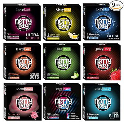 NOTTY BOY Condoms Mixed Honeymoon Pack - 4IN1 Climax Delay