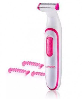 NOVA 511/5 Sensi-Trim Touch Trimmer for Women Trimmer 45 min Runtime 3 Length Settings  (White, Pink)