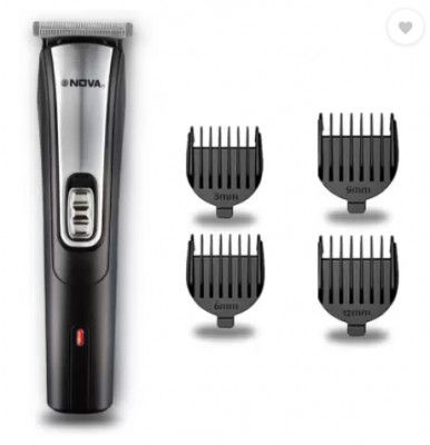 NOVA NHT 1041 USB Trimmer 60 min Runtime 5 Length Settings  (Black, Silver)