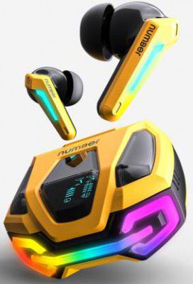 Number Super Buds GT M9 Gaming TWS Earbuds, 60Hr Playback, ANC, 4 Mic ENC, Dual Pairing Bluetooth Headset  (Glass Yellow, True Wireless)