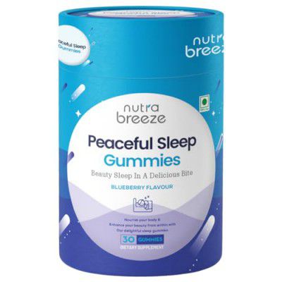 Nutrabreeze Peaceful Sleep Gummies | 5mg Melatonin Gummies | For Deeper, Stress-free & Longer Sleep