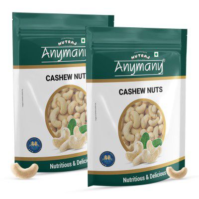 Nutraj Anymany Whole Cashew Nuts W450 800g (2 x 400g) - Raw | Nutritious, Delicious & Crunchy Kaju | Rich in Magnesium, Copper & Phosphorus