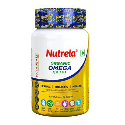 NUTRELA Patanjali Organic Omega 3 6 7 9 vegetarian softgels - Pack of 60 Capsules