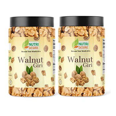 Nutri Desire Combo Pack of California Walnut Without Shell 400 gm Each Total 800 gm | Walnut Giri | Akhrot Giri [Jar Pack]