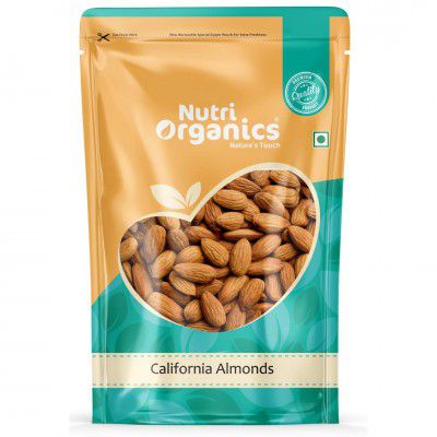 Nutri Organics 100% Natural Premium Raw California Almonds 250g Pack