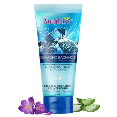 NutriGlow Diamond Radiance Face Wash With Diamond Dust & Vitamin E For Glowing Skin Skin Purifying Hydrated Skin (65ml)