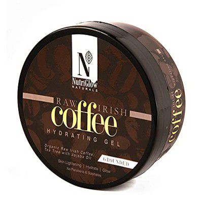 NutriGlow NATURAL'S Coffee Hydrating Gel, Organic Raw Irish Coffee With Tea Tree With Jojoba Oil For Skin Lighting, Hydrate & Glowing Skin, No Parabens & Sulphates, 200gm