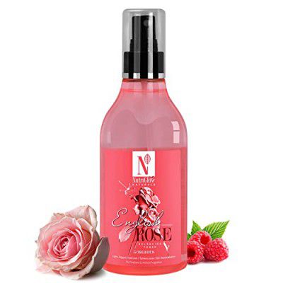 NutriGlow NATURAL'S English Rose Balancing Toner For Natural Scent Pore Refining Dewy Radiant Skin