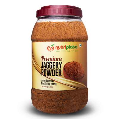 Nutriplato Jaggery Powder Premium Jar, 3 Kg