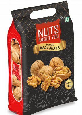 Nuts About You WALNUT Inshell, 1 kg| Jumbo Size | 100% Natural | | Akhrot Sabut