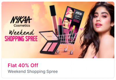 NYKAA Cosmetics Weekend Shopping Spree: Flat 40% Off on Cosmetics