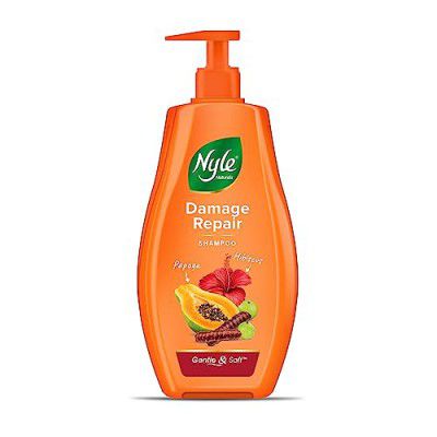 Nyle Naturals Damage Repair Shampoo | With Papaya, Hibiscus and Shikakai | Gentle & Soft Formulation For Men & Women, 800ml