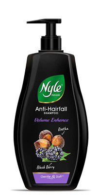 Nyle Naturals Volume Enhance Anti Hairfall Shampoo, With Reetha And Blackberry, Gentle and soft shampoo , PH balanced and Paraben free, For Men and Women, 800ml