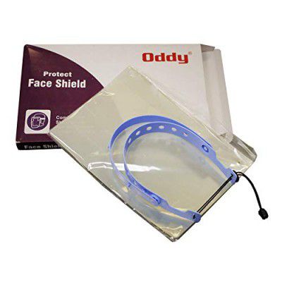 Oddy Face Shield Moveable Head Gear (250 Micron) in Blue, Pink