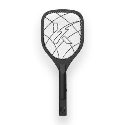 Odomos Attack Anti - Mosquito Rechargeable Racquet with 400mAH Battery || 6 Month Warranty (Black)