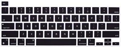 OJOS Keyboard Cover Ultra Thin Compatible with MacBook Pro 13 inch M2 2024 2023-2020 M1 A2338 A2289 A2251 New MacBook Pro 16 inch A2141 Protector Skin, Black