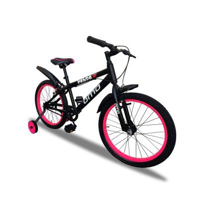 Omobikes Panda 20T Kids Bicycle Easy to Assembly Ideal for 5 to 8 Years 20 Inch Wheel 12 Frame Size with Support Wheels