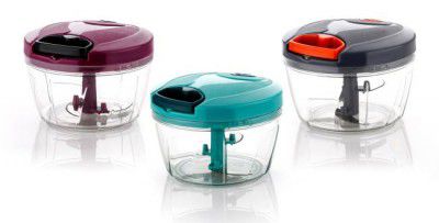 OMORTEX 550 ml Dori Chopper Manual Hand Held Vegetable & Fruit Chopper (Pack Of 2) Vegetable & Fruit Chopper  (2*Chopper Multicolor)