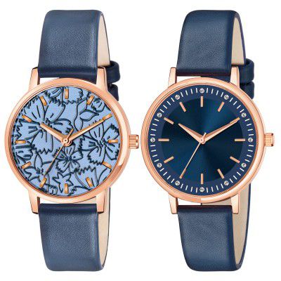 ON TIME OCTUS Analog Girl's and Women's Watch OP_102_to_108 (Multi Color Dial Multi-Colored Strap) (Pack of Two)