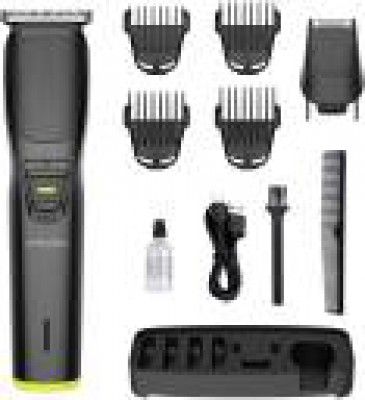 OnePlus OP 501 Cordless Professional 7 in 1 Grooming Kit With Hook Hanger Washable Trimmer 120 min Runtime 12 Length Settings  (Black)