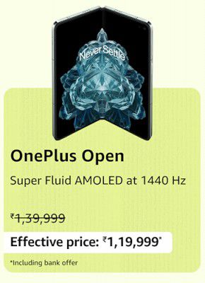 Oneplus Open @ ₹1,19,999 during Prime Day Sale