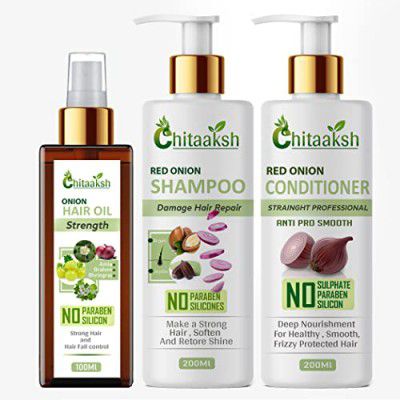 Onion Oil Shampoo And Conditioner Combo (100ml+200ml+200ml) Set Of 3