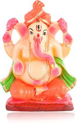 Onlinch Ganpati Visarjan Mati Ganesh Religious God Showpiece - 6 X 10 cm