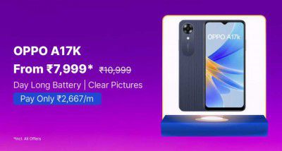 OPPO A17k (3GB RAM + 64 GB) @ ₹7,999 on Flipkart's Big Billion Days Sale