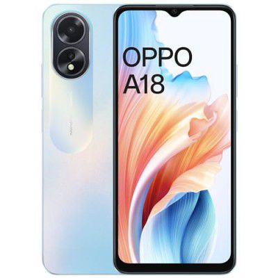 OPPO A18 (Glowing Blue, 4GB RAM, 64GB Storage) | 6.56" HD 90Hz Waterdrop Display | 5000 mAh Battery with No Cost EMI/Additional Exchange Offers