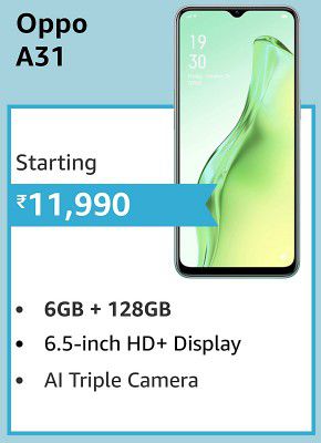 OPPO A31 (6GB RAM | 128GB Storage) @ ₹11,990