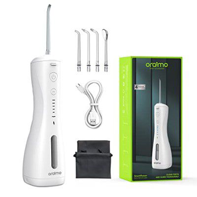 Oraimo Power Water Dental Flosser Teeth, Smart Cordless Oral Irrigator | 220 ml Tank | IPX7 Waterproof Water Flosser