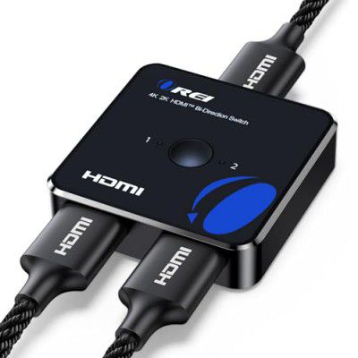 OREI HDMI Switch 4K HDMI Splitter - 2x1 Bi-Directional - 4:4:4 8-bit - HDMI 2.0, HDCP 2.2, 18 Gbps, 4K @ 60Hz HDMI UltaHD High-Resolution Switch Between 2 Inputs or Toggle Displays (UHDS-212)