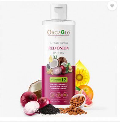 orgaglo Natural Red Onion Hair Oil for Hair Fall Control & Growth with 12 Natural oils Hair Oil  (115 ml)