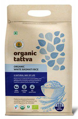 Organic Tattva, Organic Unpolished White Basmati Rice 5Kg