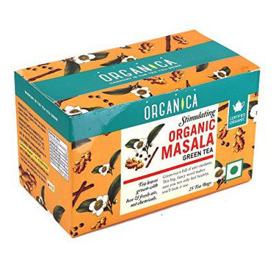 Organica Organic Masala Spice Green Tea Chai 25 Tea Bags