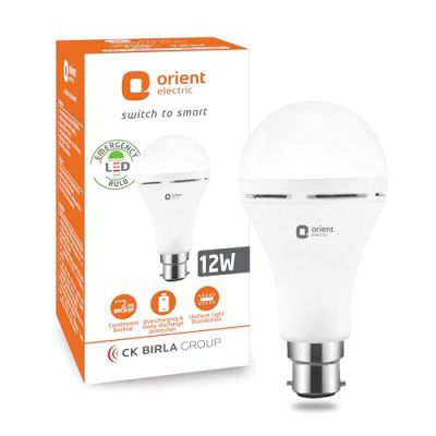 Orient Electric 12W Emergency LED bulb | Rechargeable LED light | 2 hours battery backup, Cool White