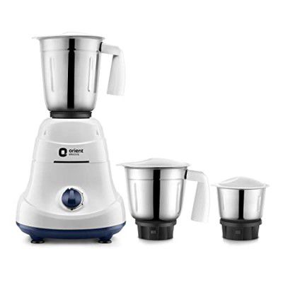 Orient Electric 750W mixer grinder | Super power 750 MGSP75WB3 3 jar with 3 SS jars | Longer life balanced coil motor | ABS body | Uniform grinding | 5 years motor warranty