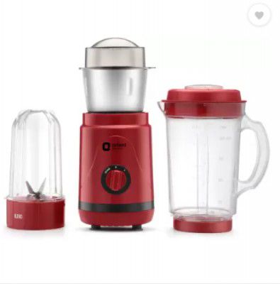 Orient Electric Geenie MGGN40RB3 400 Juicer Mixer Grinder (3 Jars, Red)