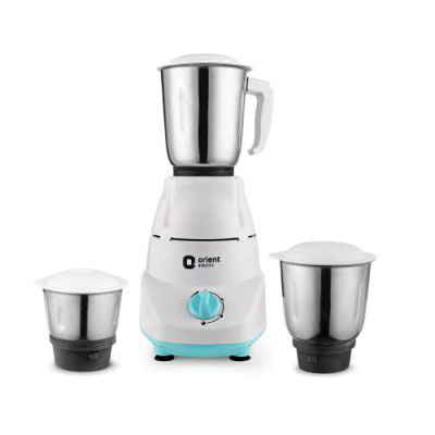 Orient Electric Kitchen Kraft MGKK50B3 Mixer Grinder, 500W, 3 Jars (White) | 5 Year Warranty