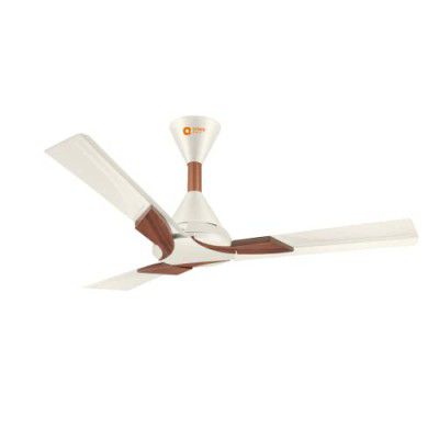 Orient Electric Wendy | 1200mm BEE Star Rated Ceiling Fan | Designer Decorative Ceiling Fan | Warranty (2 years) | (Pearl White/Walnut, Pack of 1)