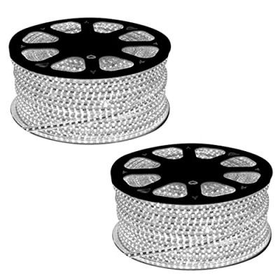 Orient Joylite LED Rope Light for Home Decoration | IP65 Certified, BIS Approved | Indoor and Outdoor use | Direct Plug-in | 600 Lumens in Every Meter | Pack of 2 (10 Meter, White)