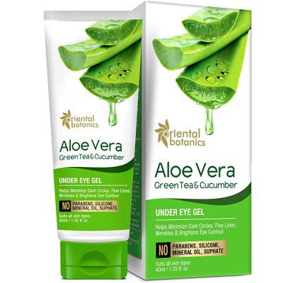 Oriental Botanics Aloe Vera, Green Tea & Cucumber Under Eye Gel, 40 ml (ORBOT56)