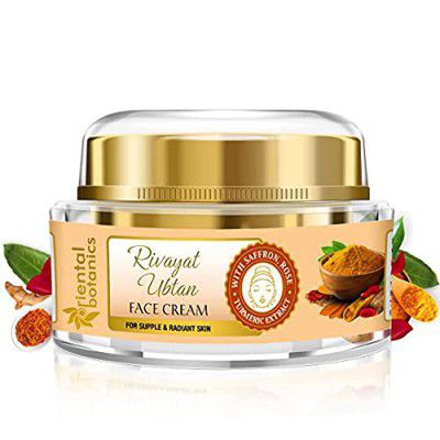 Oriental Botanics Rivayat Ubtan Face Cream For Supple and Radiant Skin With Saffron, Rose and Turmeric Extract, 50 g