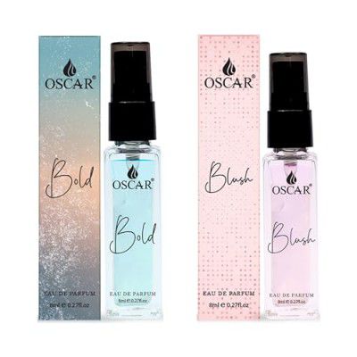 Oscar Blush & Bold Mini Perfumes For Women 8ml (Pack Of 2) | Notes Of Sweets & Sandalwood | Long Lasting | Fresh Fragrance | Edp For Women & Girls