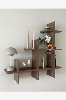 OXMIC Floating Shelves for Living Spaces, Brown, Wall Mounted Storage Solution